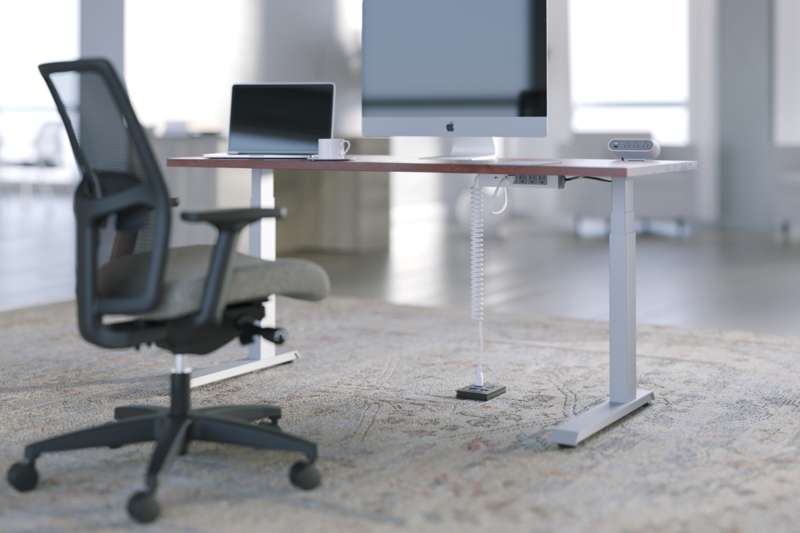 Wiremold Sit Stand Desk Power Module with Dual Outlets and USB Ports, White
