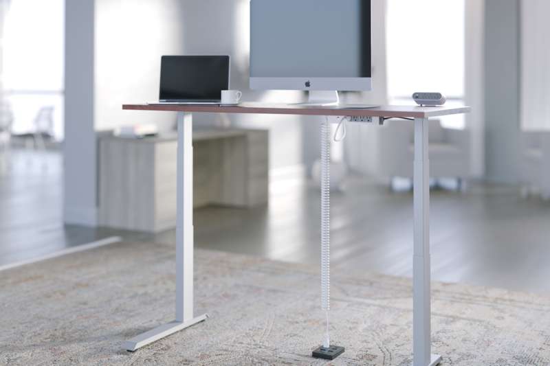 Wiremold Sit Stand Desk Power Module with Dual Outlets and USB Ports, White