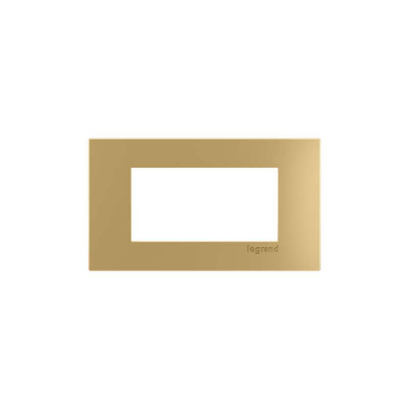 Wiremold 2-Cube Trimplate fordash Furniture Power Center, Brass