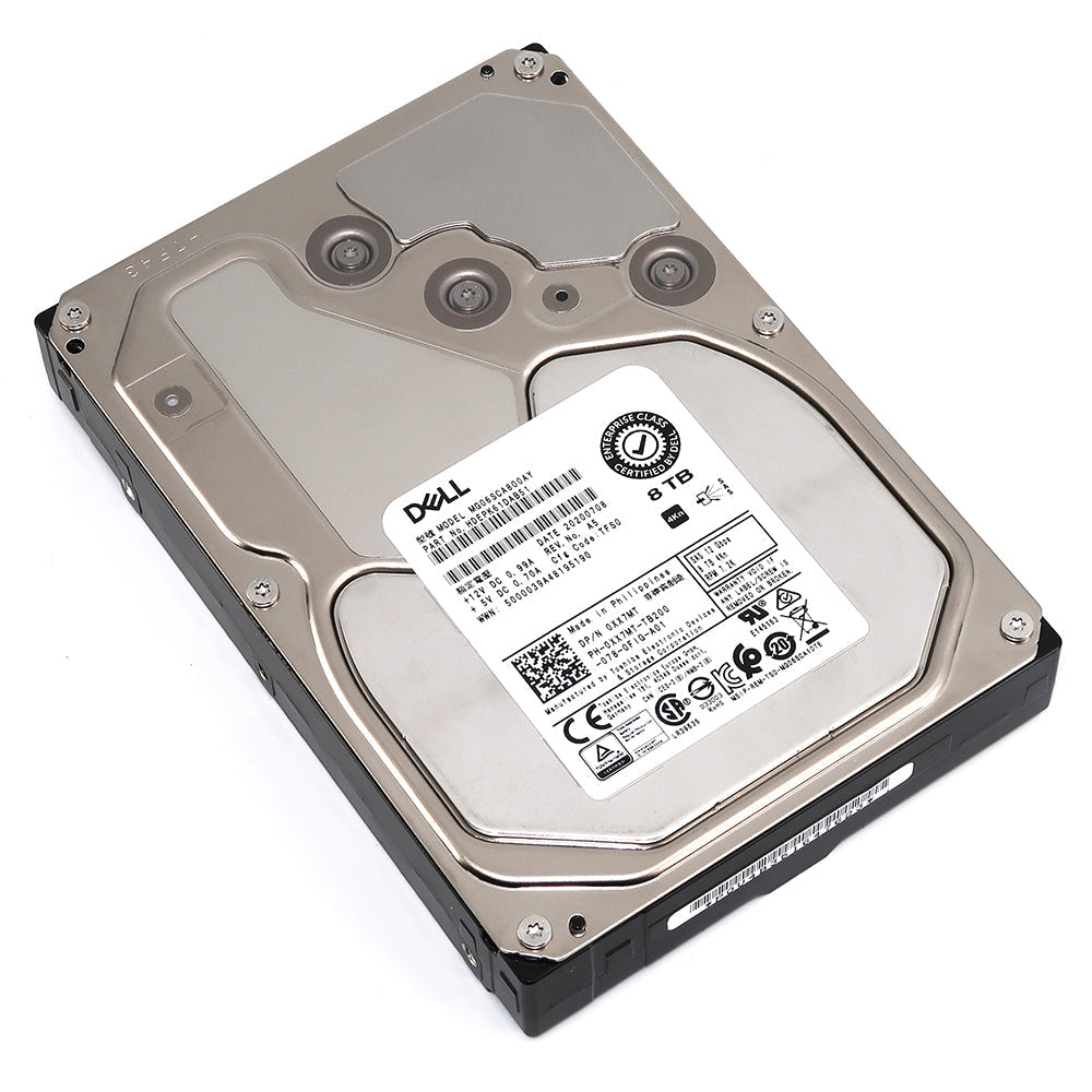 Toshiba / Dell MG06SCA MG06SCA800AY HDEPK61DAB51 8TB 7.2K RPM SAS 12Gb/s 4Kn 3.5in Recertified Hard Drive