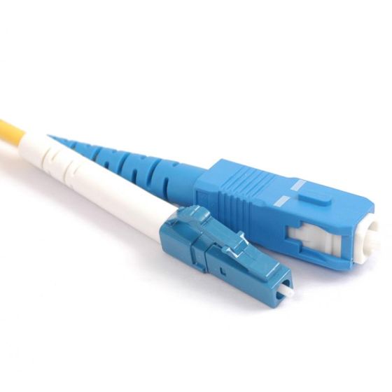 Fiber Optic Patch Cable, LC to SC UPC-UPC, 10 meters, 1.6mm, Simplex, SM | Plus Corning® SMF-28® Ultra Fiber