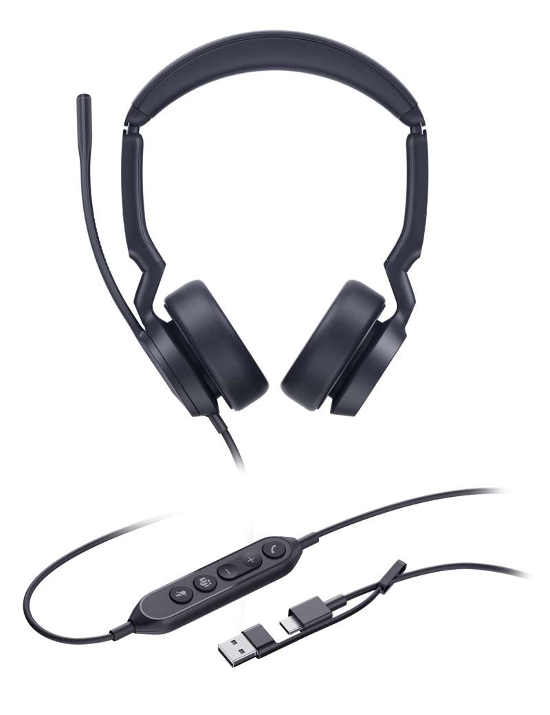 Yealink UH44 Dual Teams USB-C/A Stereo USB Headset for Unified Communications