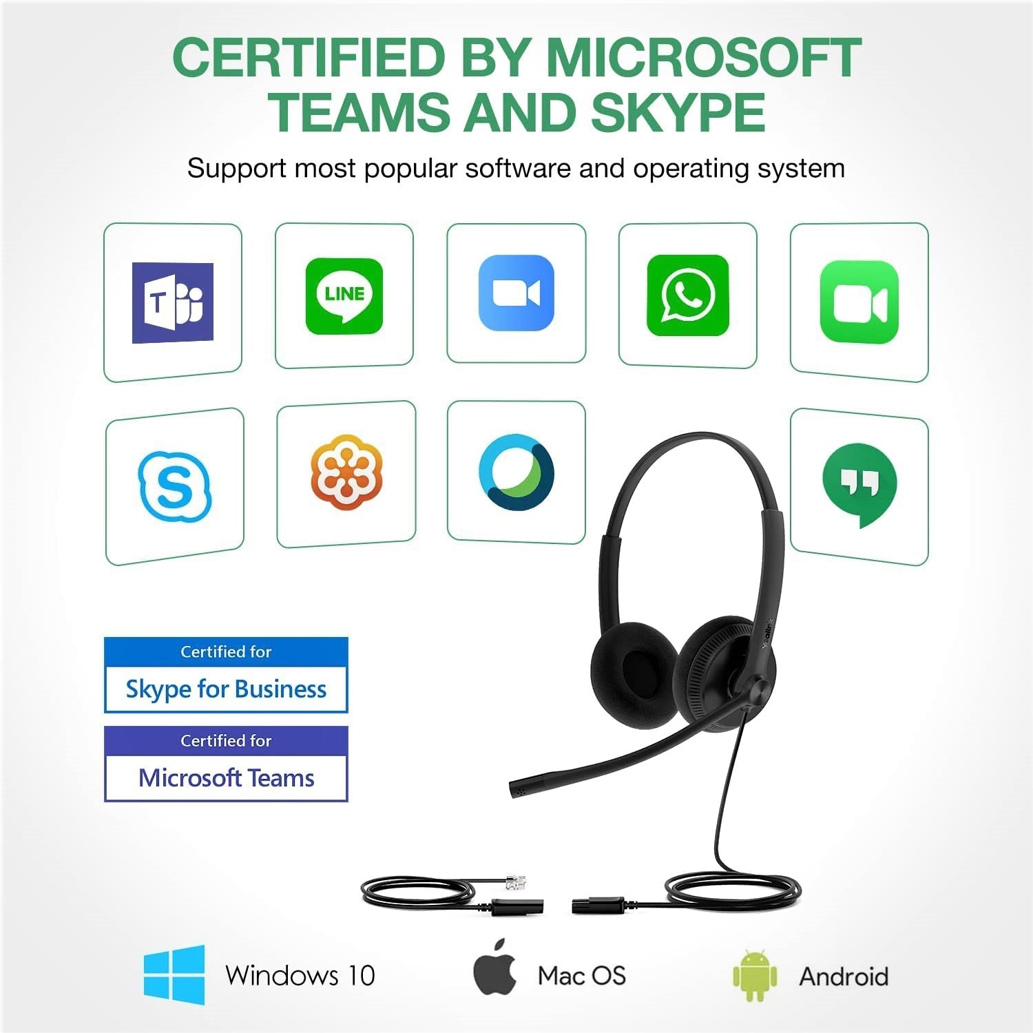 Yealink YHS34 & YHS34 Lite Dual/Mono Wideband Headset