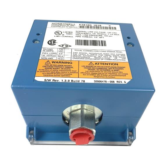 Honeywell P7810C1018 PressureTrol Controller with On/Off, Modulating & Safety Limit Control