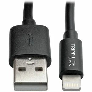 Eaton Tripp Lite Series USB-A to Lightning Sync/Charge Coiled Cable (M/M) - MFi Certified, Black, 4 ft. (1.2 m)
