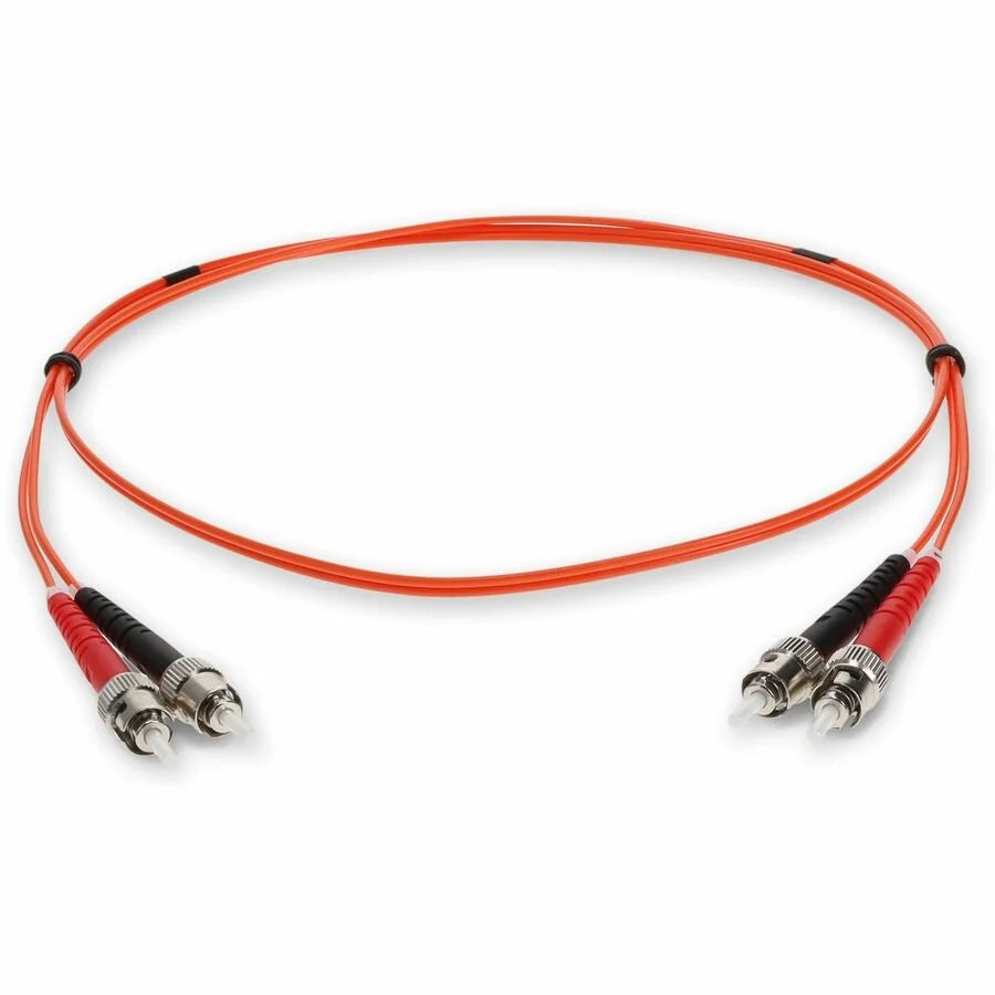 AddOn 1m ST to ST Orange OM1 Duplex OFNR (Riser-Rated) MMF Fiber Patch Cable