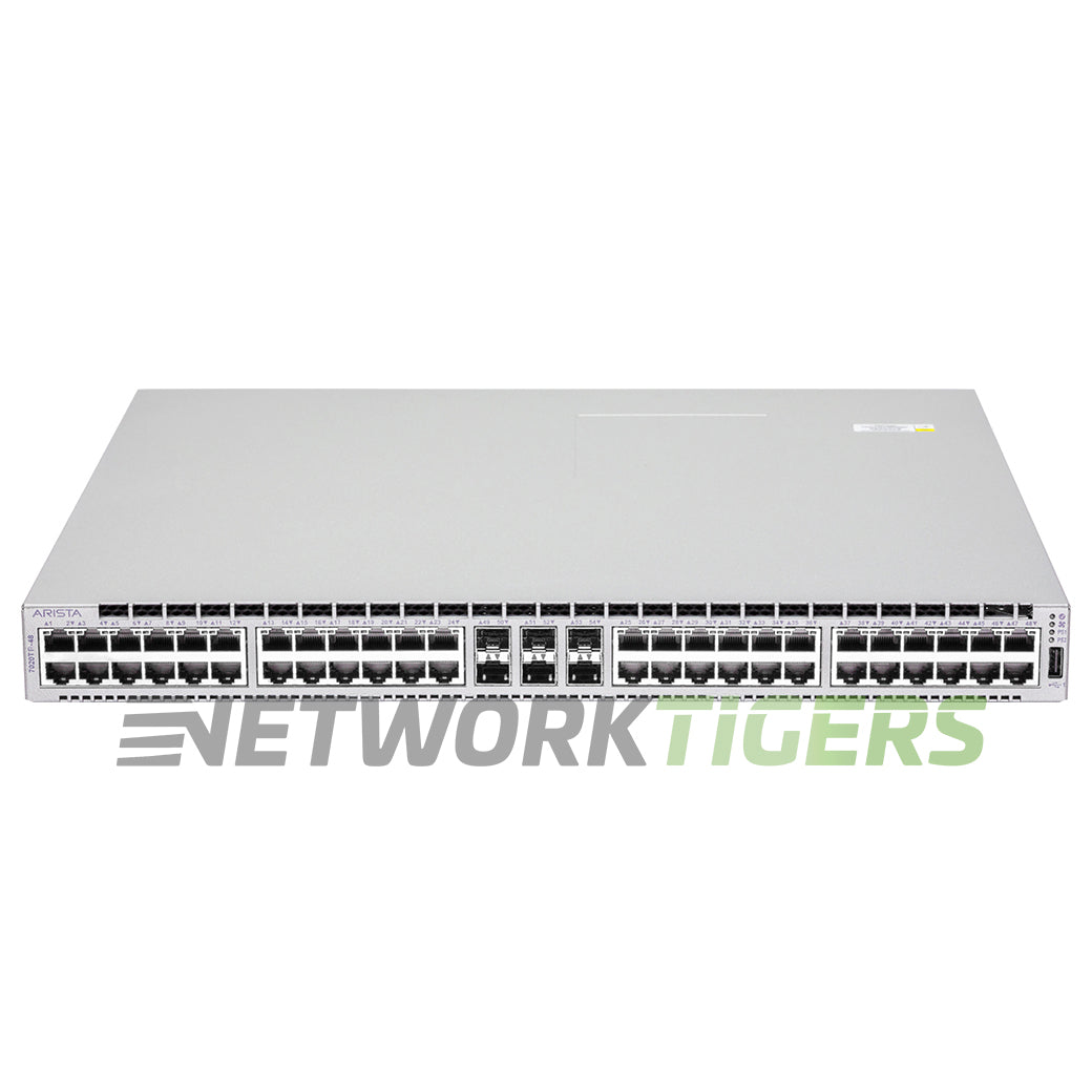NEW Arista DCS-7020TR-48-F 48x GE RJ45 6x 10G SFP+ F-R Airflow Switch