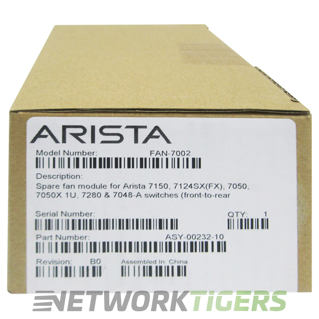 NEW Arista FAN-7002-R 7170 Series Back-to-Front Airflow Switch Fan Module