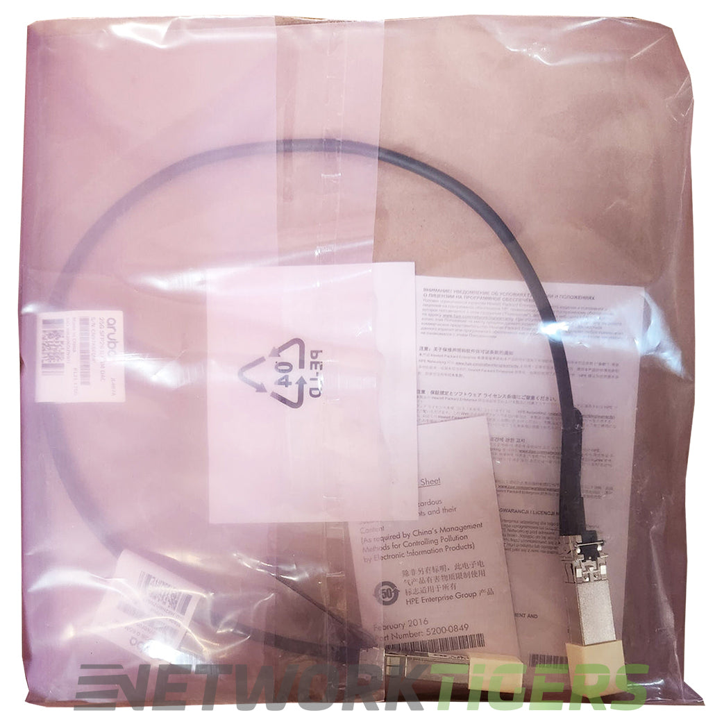 NEW HPE Aruba JL487A 0.65m 25GB SFP28 Direct Attach Copper Twinax Cable