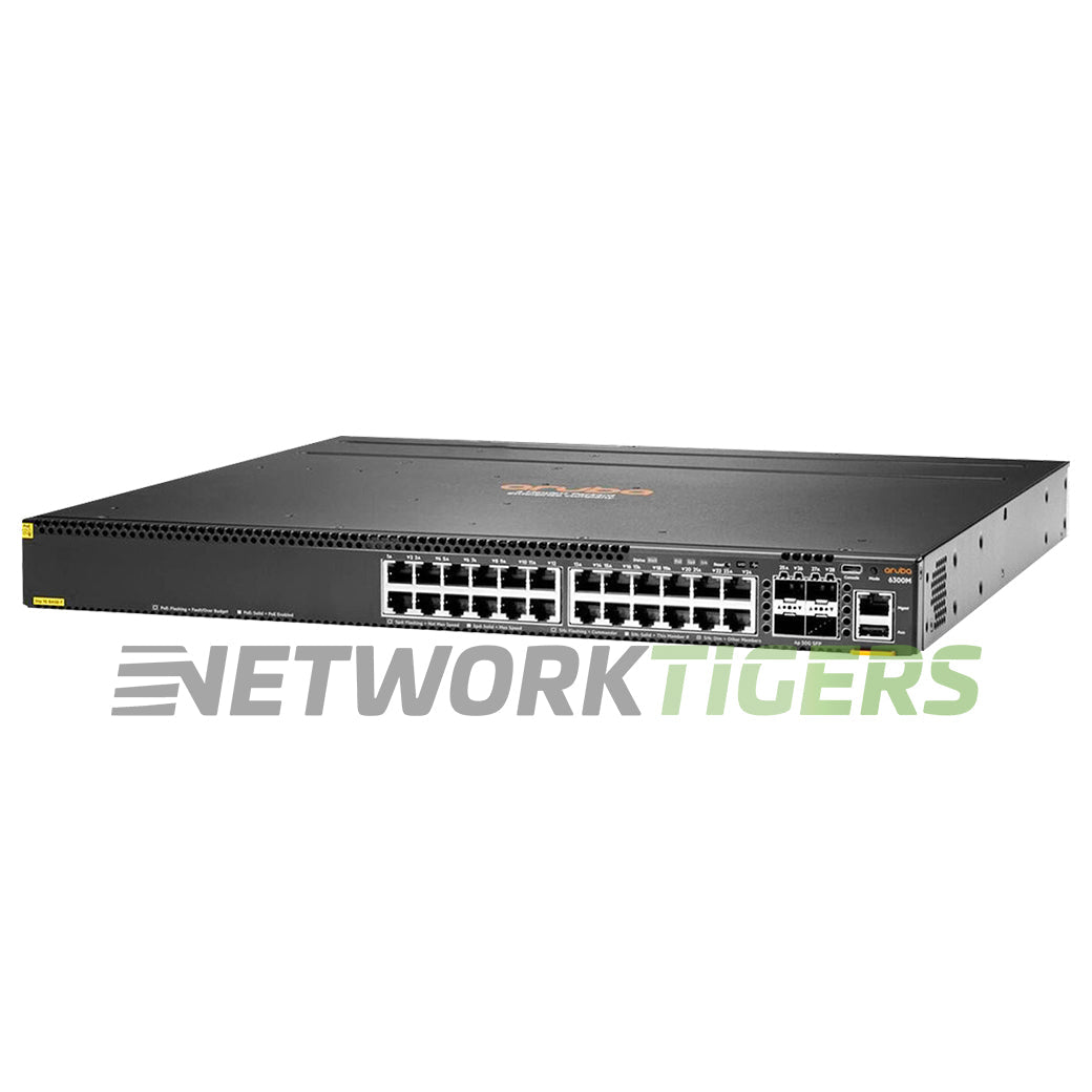NEW HPE Aruba JL662A CX 6300 Series 24x 1GB PoE+ RJ45 4x 50 SFP56 Switch