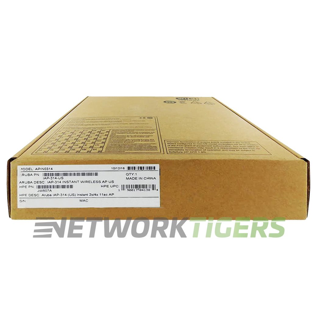 NEW HPE Aruba IAP-314 JW807A (US) Instant Wi-Fi 5 802.11ac External Antenna WAP