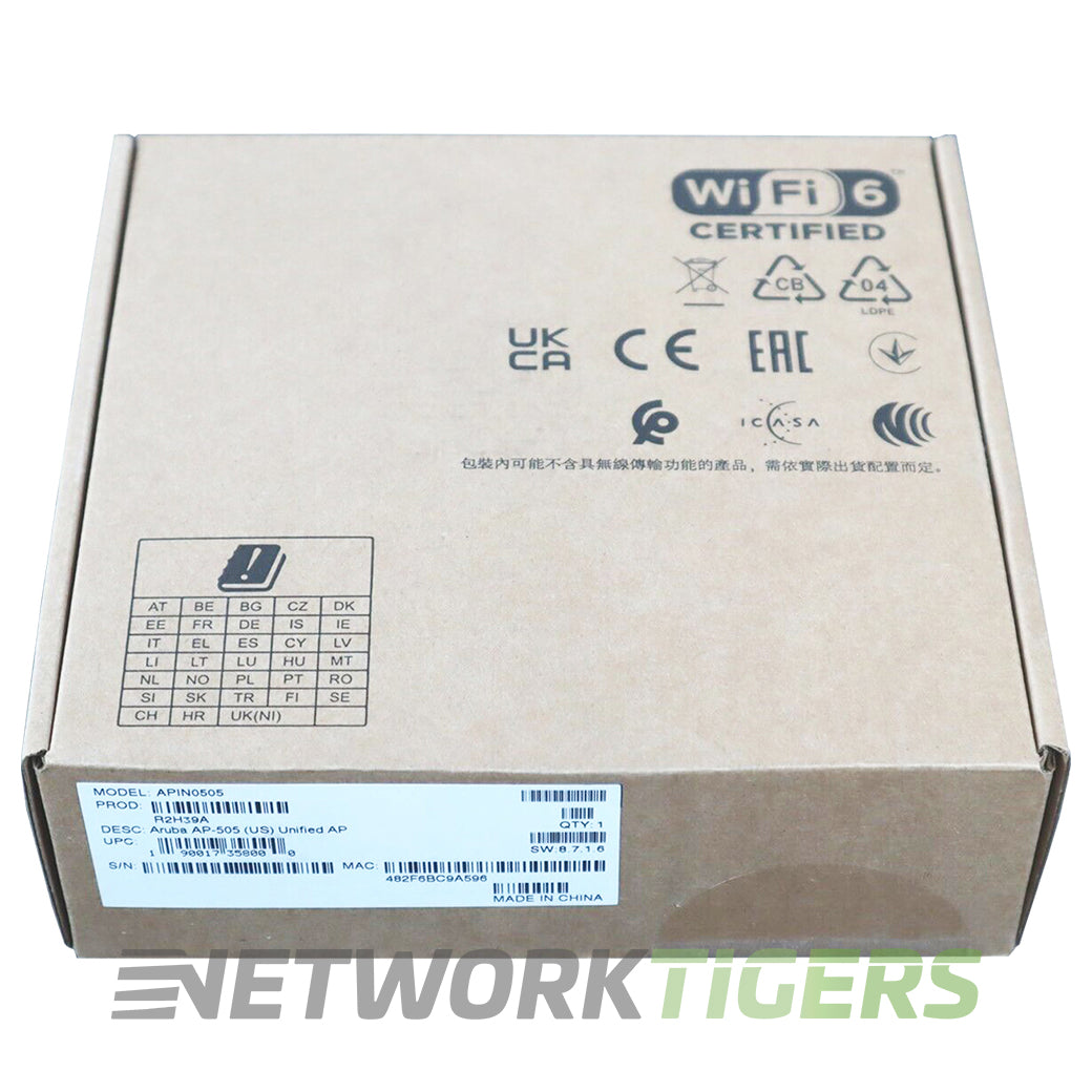 NEW HPE Aruba AP-505 R2H39A (TAA) Wi-Fi 6 802.11ax Internal Antenna Campus WAP