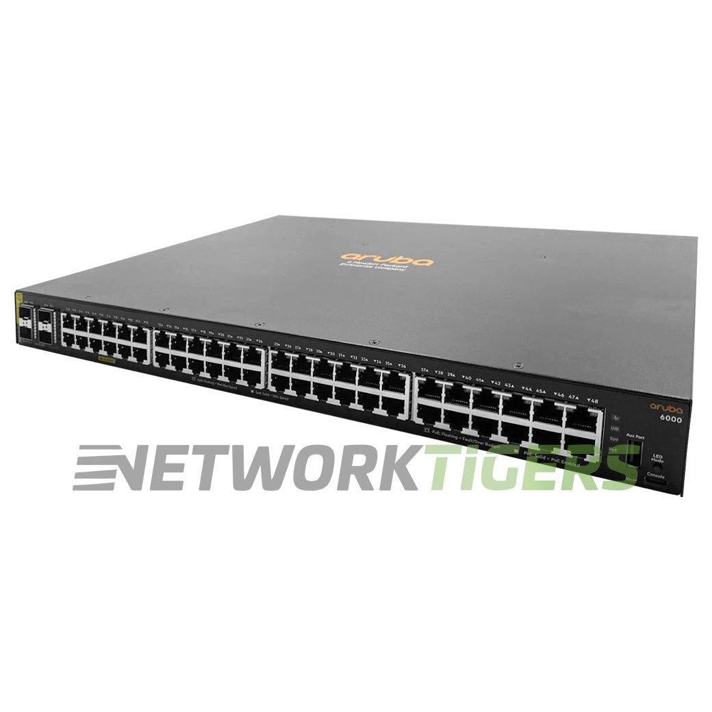 NEW HPE Aruba R8N85A CX 6000 Series 48x 1GB PoE RJ45 4x 1GB SFP Switch