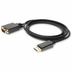 AddOn 6ft DisplayPort 1.2 Male to VGA Male Black Cable For Resolution Up to 1920x1200 (WUXGA)