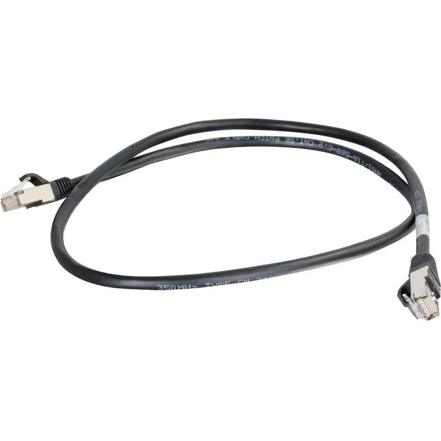 C2G-3ft Cat5e Molded Shielded (STP) Network Patch Cable - Black
