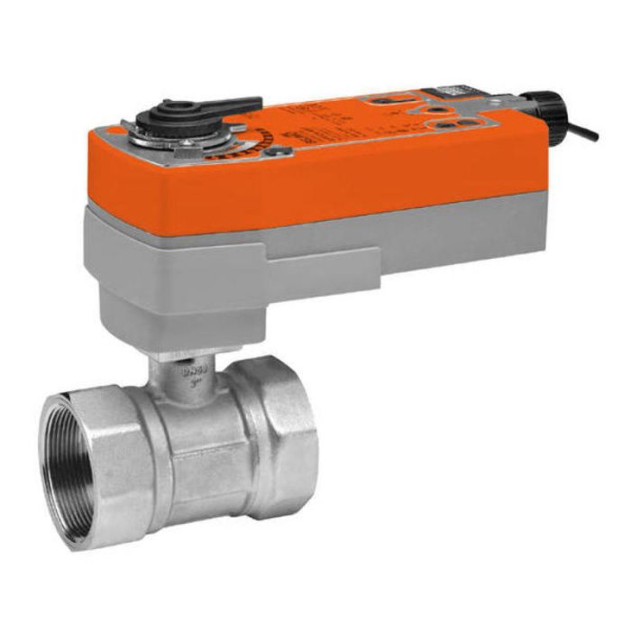 B232+AFRB24-SR | Belimo 1-1/4 Inch Two Way Characterized Ball Control Valve With Spring Return Actuator