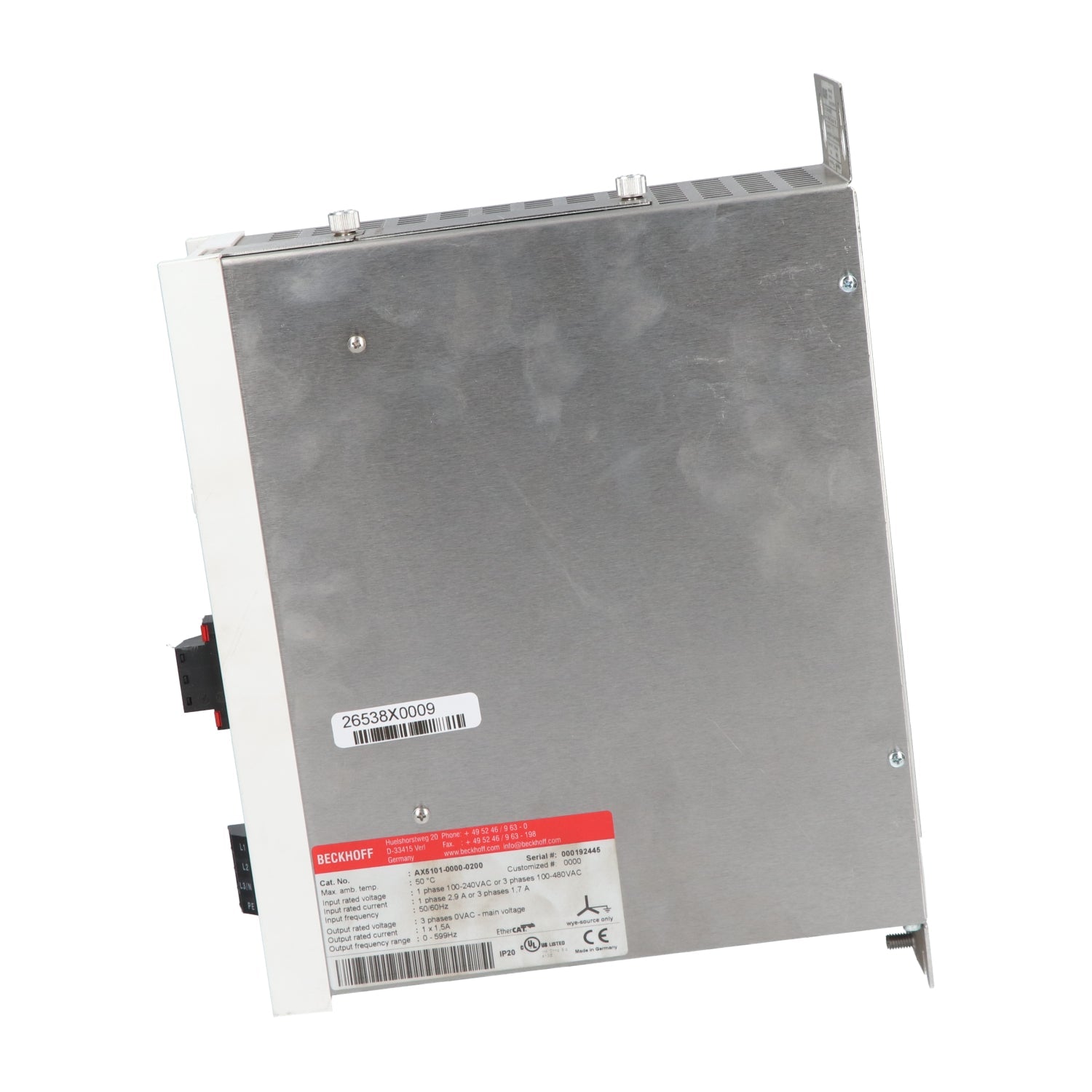 AX5101-0000-0200 | Beckhoff Digital Compact Servo Drive 1-Axis EtherCAT 1.5 A