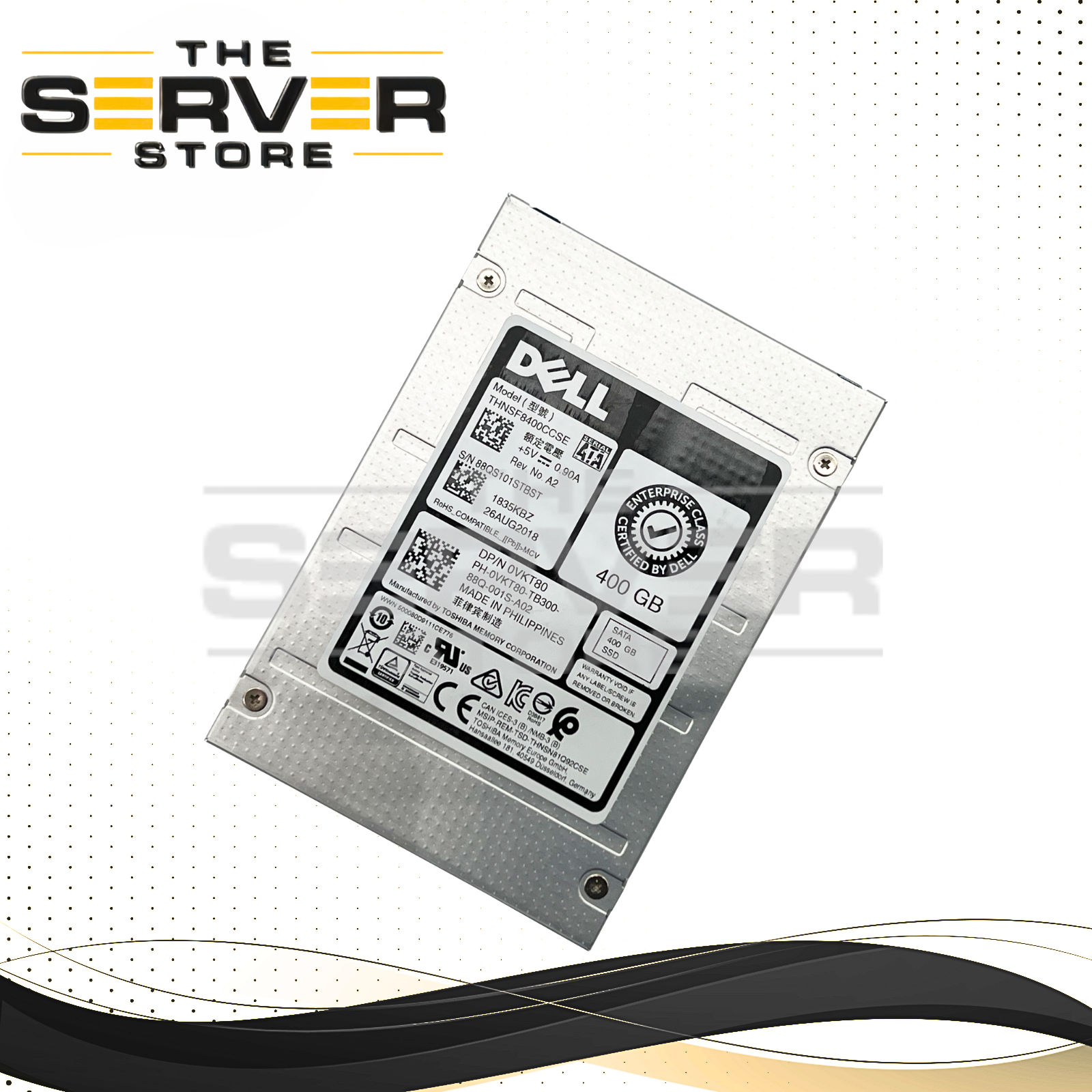 Dell 400GB MLC SATA 6G MU 2.5" SSD Toshiba THNSF8400CCSE 0VKT80 (Health 96%)