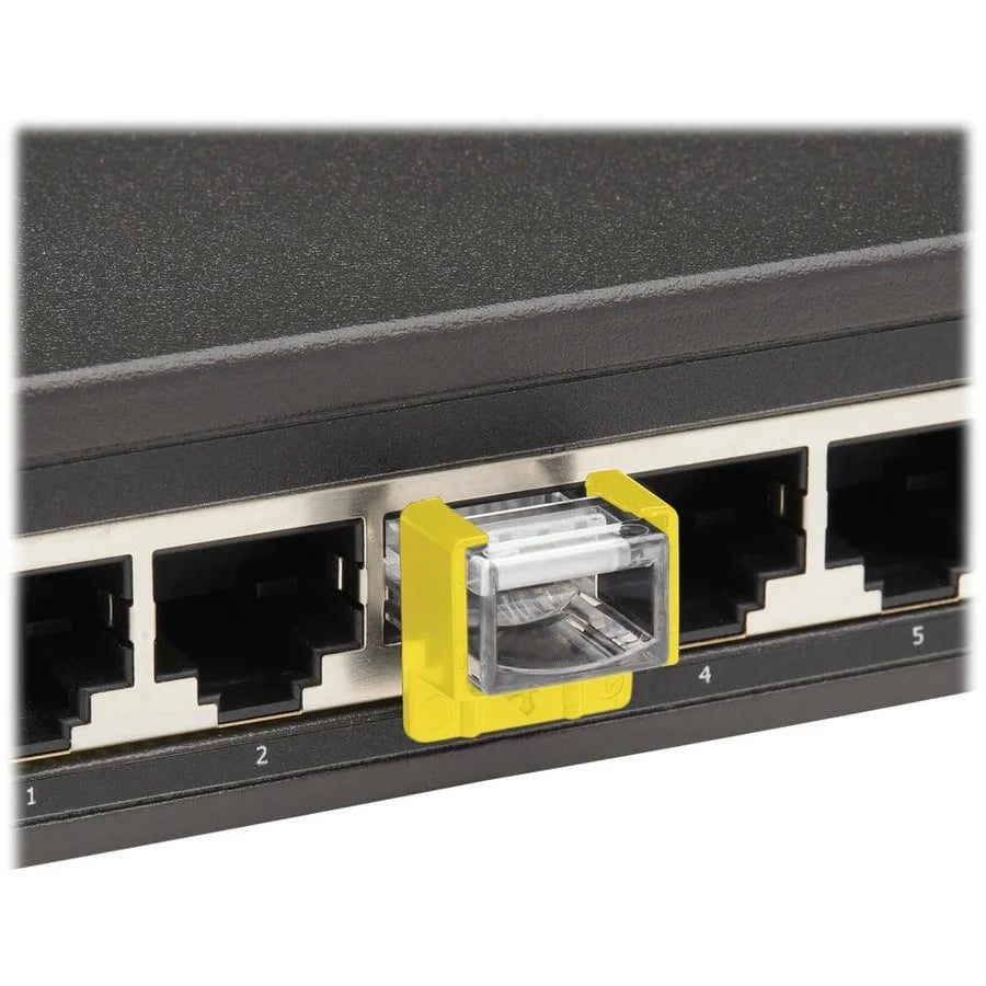 Eaton Tripp Lite Series Universal RJ45 Locking Inserts, Yellow, 10 Pack