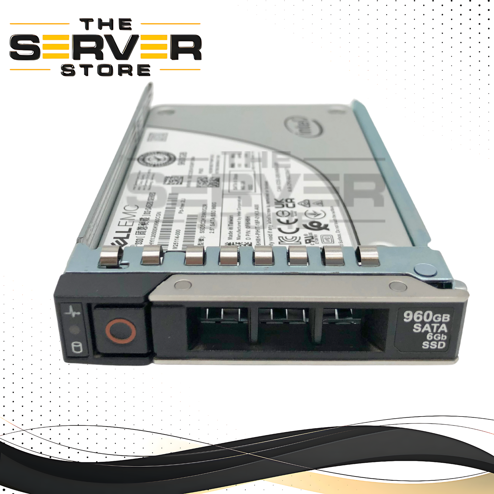Dell Intel D3-S4520 Series 960GB SATA 6Gb/s 2.5-inch SFF Solid State Drive (SSD) with Dell Hot-Swap Tray. P/N: F6H8H, 0F6H8H.