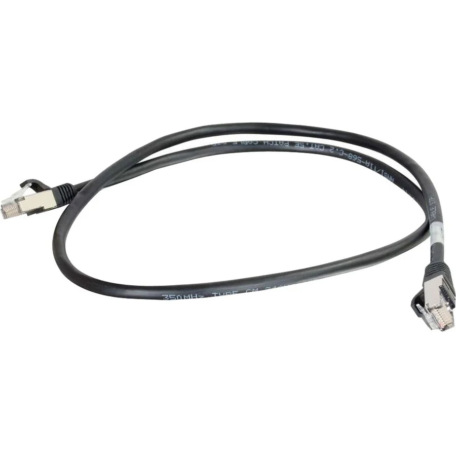 C2G-7ft Cat5e Molded Shielded (STP) Network Patch Cable - Black