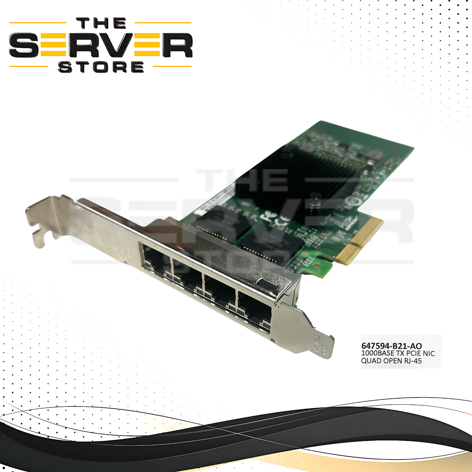HPE Add-On Quad-Port 1Gb Ethernet PCIe Network Card NIC 647594-B21-AO