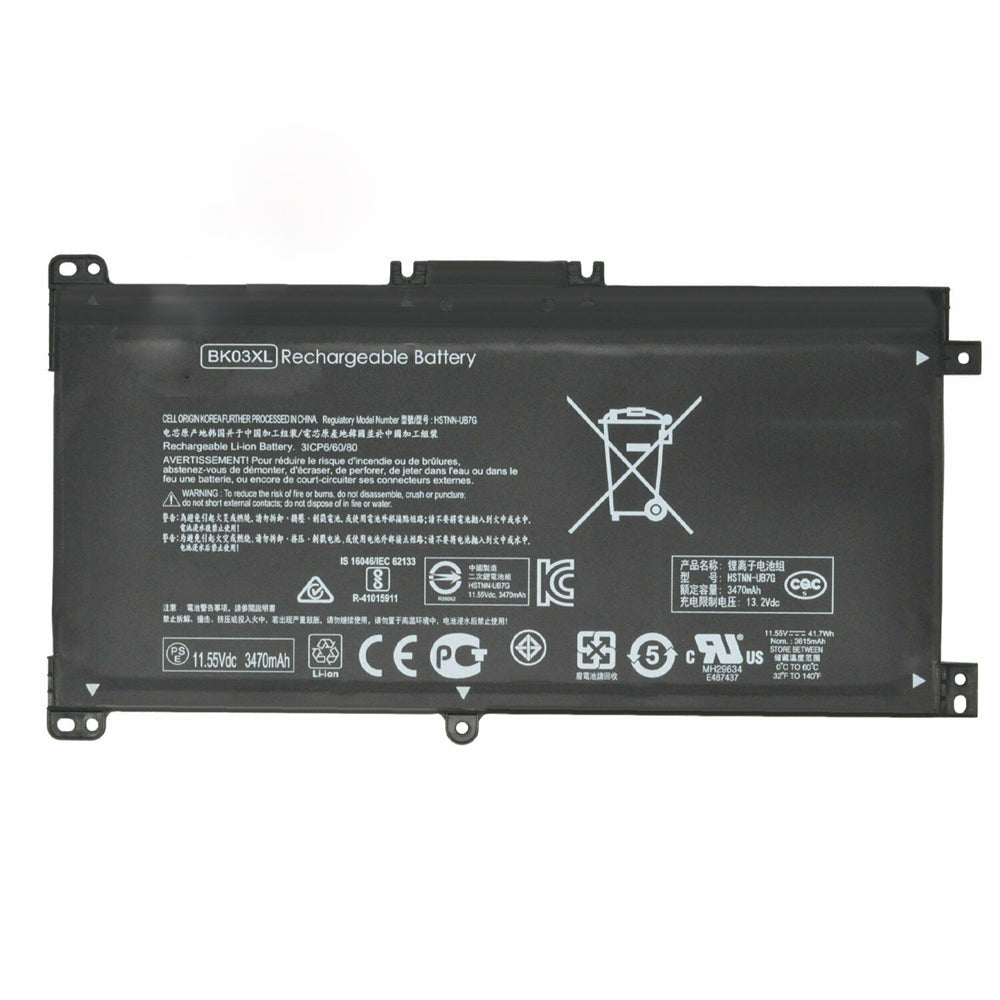 Replacement HP BK03XL HSTNN-UB7G 916366-421 916366-541 Pavilion x360 14 14m Battery