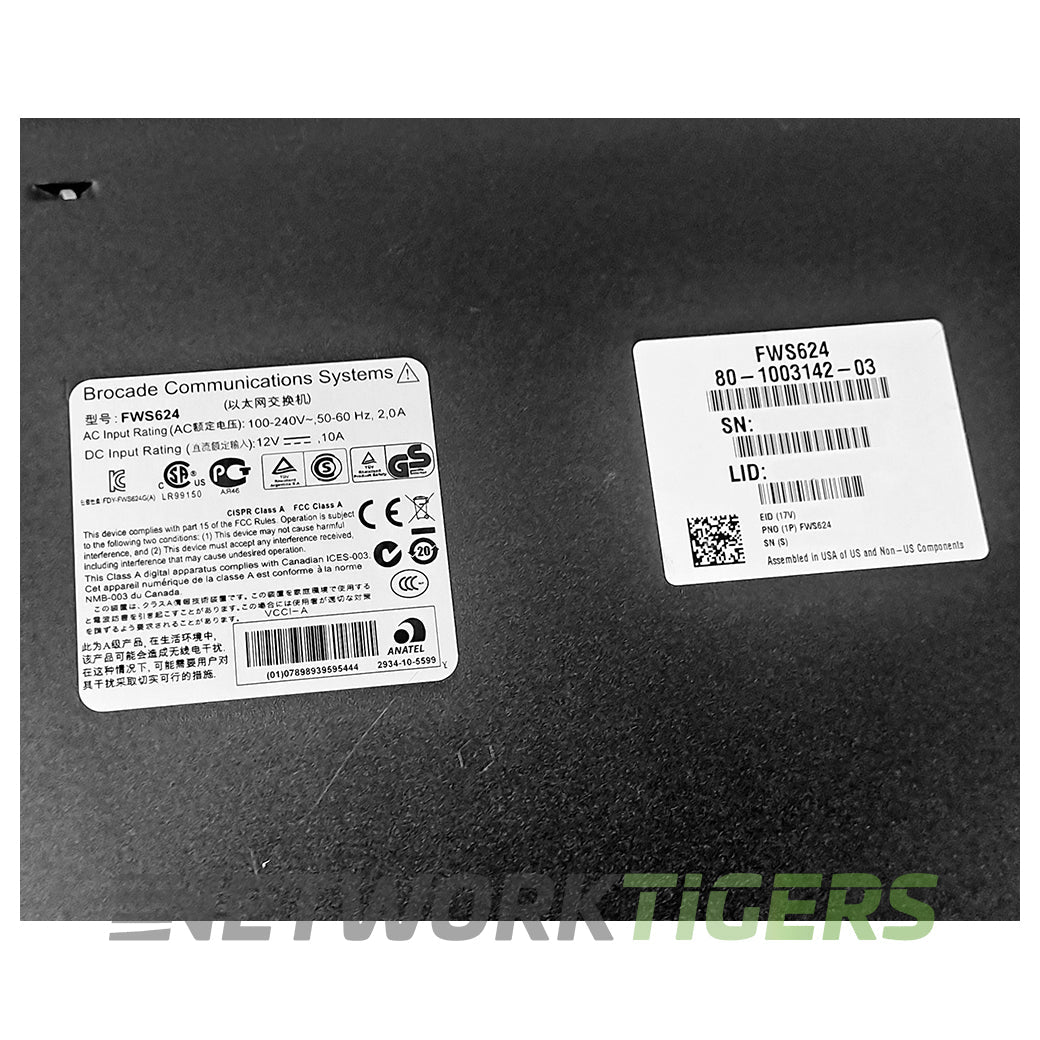 NEW Brocade FWS624 FastIron WS 24x Fast Ethernet RJ45 4x 1 Gigabit SFP Switch