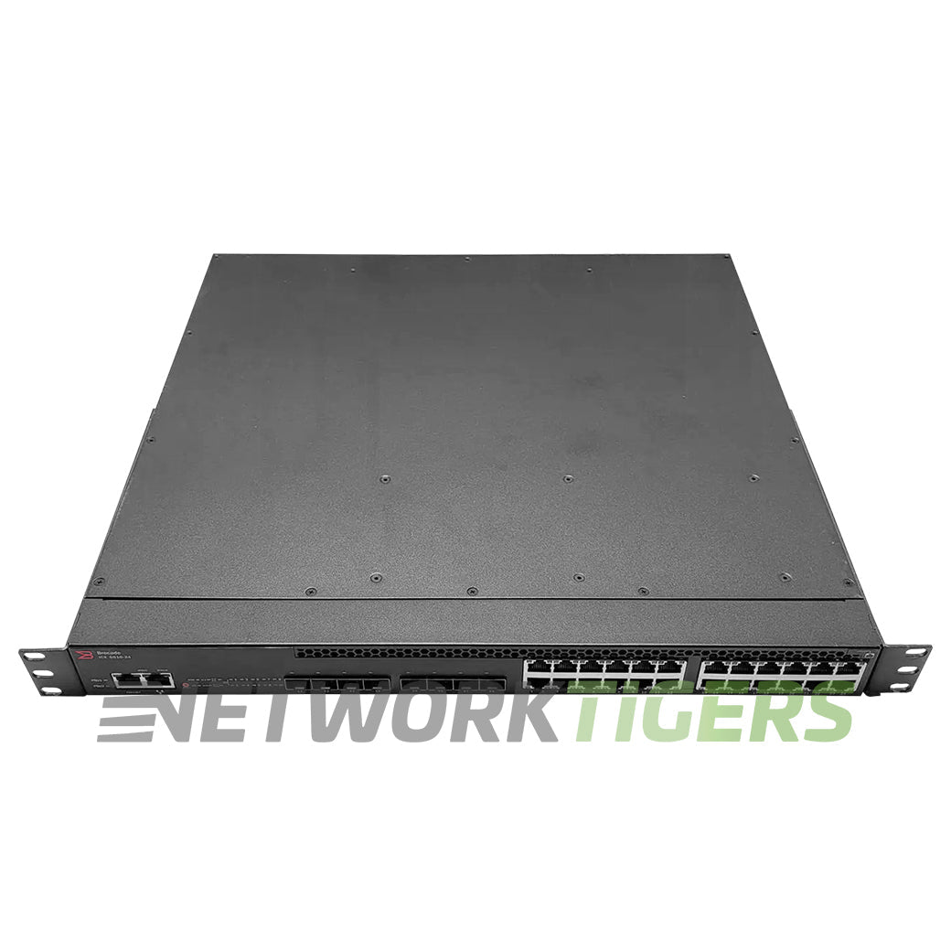 Brocade ICX6610-24F-PE 24x 1GB FC SFP 8x 1GB SFP F-B Airflow (Premium) Switch