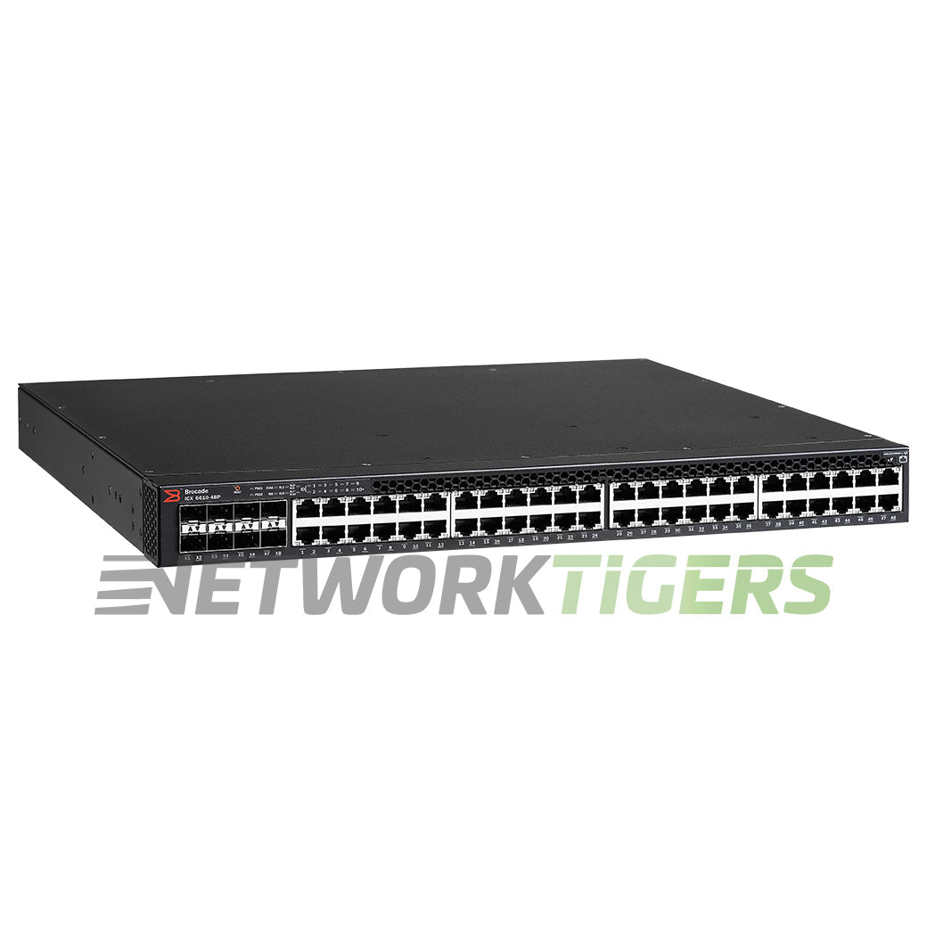 NEW Brocade ICX6610-48-PE 48x 1GB RJ45 8x 1GB SFP F-B Airflow (Premium) Switch