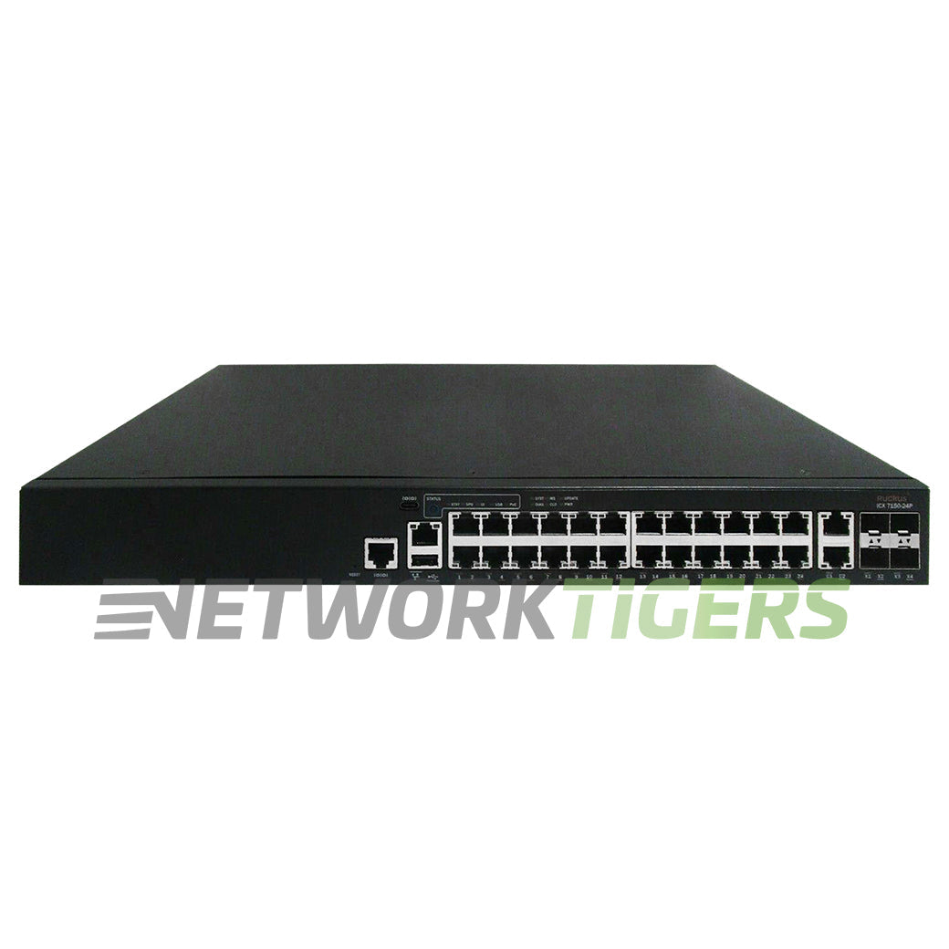 NEW Ruckus ICX7150-24P-4X1G Brocade 24x 1GB PoE+ RJ45 4x 1GB SFP Switch