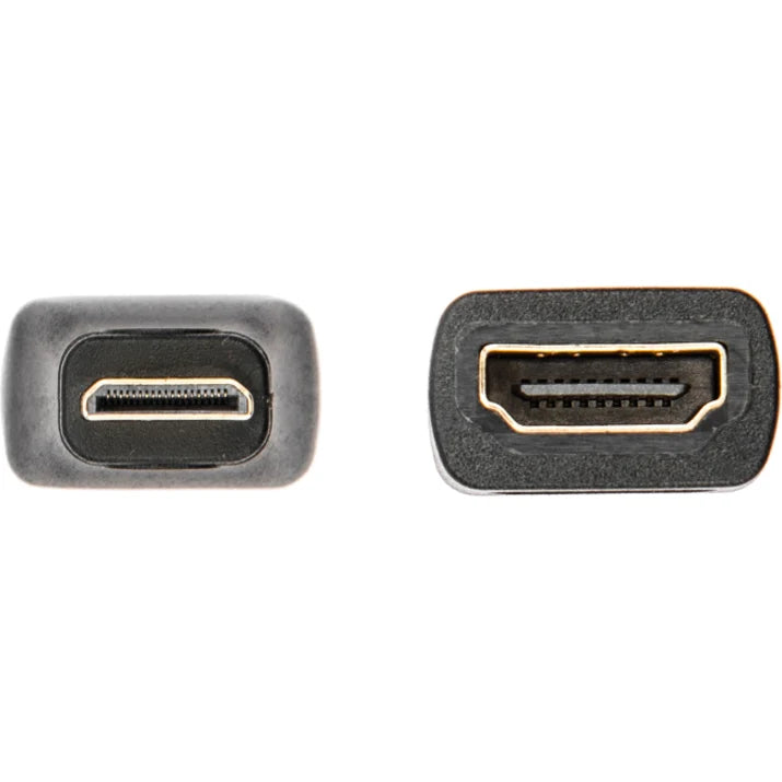 Rocstor Premium HDMI to HDMI Mini Adapter - F/M - 1 Pack - 1 x HDMI Female Digital Audio/Video - 1 x Mini Type C HDMI Male Digital Audio/Video - Gold Connector - Black - Adapter