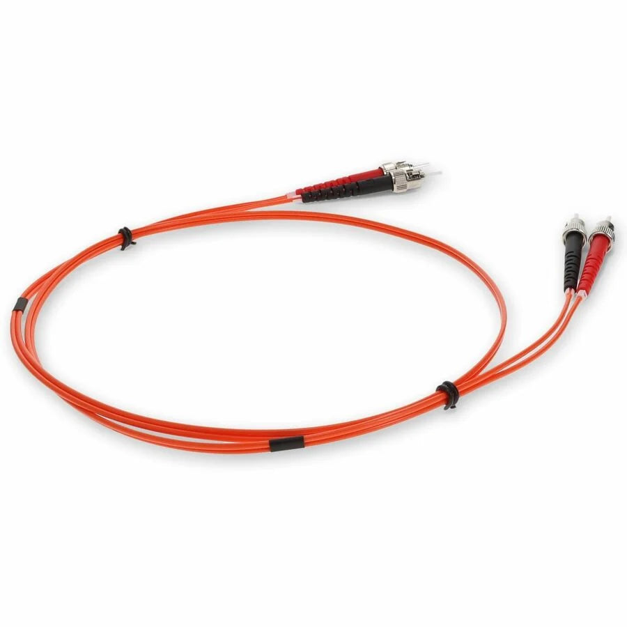 AddOn 1m ST to ST Orange OM1 Duplex OFNR (Riser-Rated) MMF Fiber Patch Cable