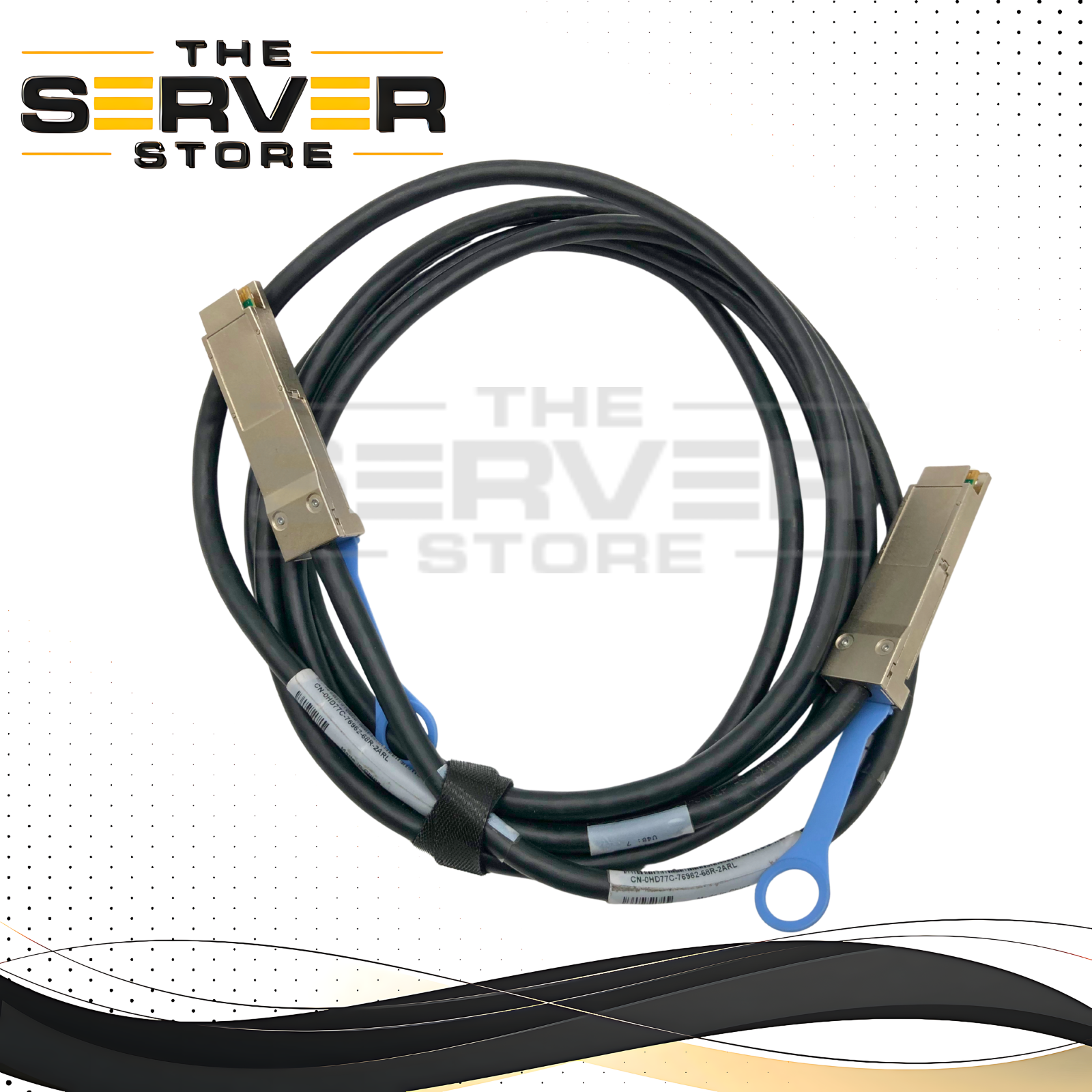 Amphenol 40GbE QSFP+ to QSFP+ Passive Direct Attach Copper (DAC) Twinax Cable. P/N: CN-0HD77C-76962-68R-2ARL.