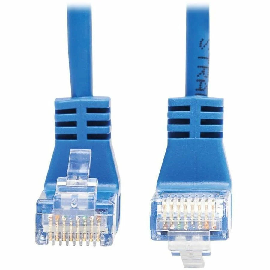 Eaton Tripp Lite Series Up/Down-Angle Cat6 Gigabit Molded Slim UTP Ethernet Cable (RJ45 Up-Angle M to RJ45 Down-Angle M), Blue, 5 ft. (1.52 m)