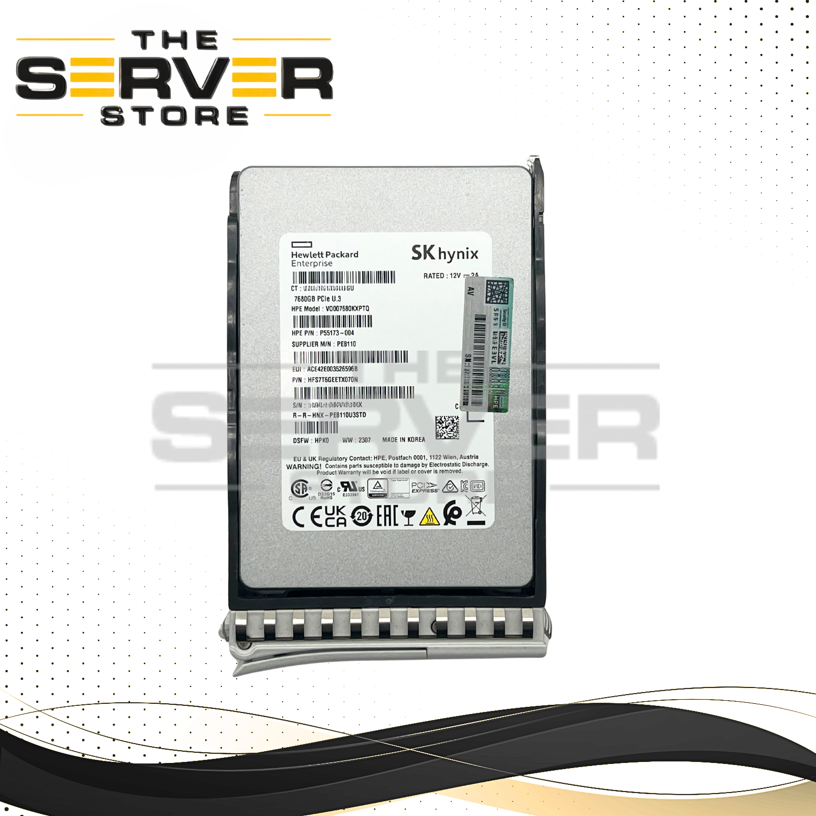 SK Hynix 7.68TB NVMe U.3 PCIe Gen 4.0 x4 RI SFF 2.5" 15mm SSD PE8110 Series for Cisco UCS C-Series Server