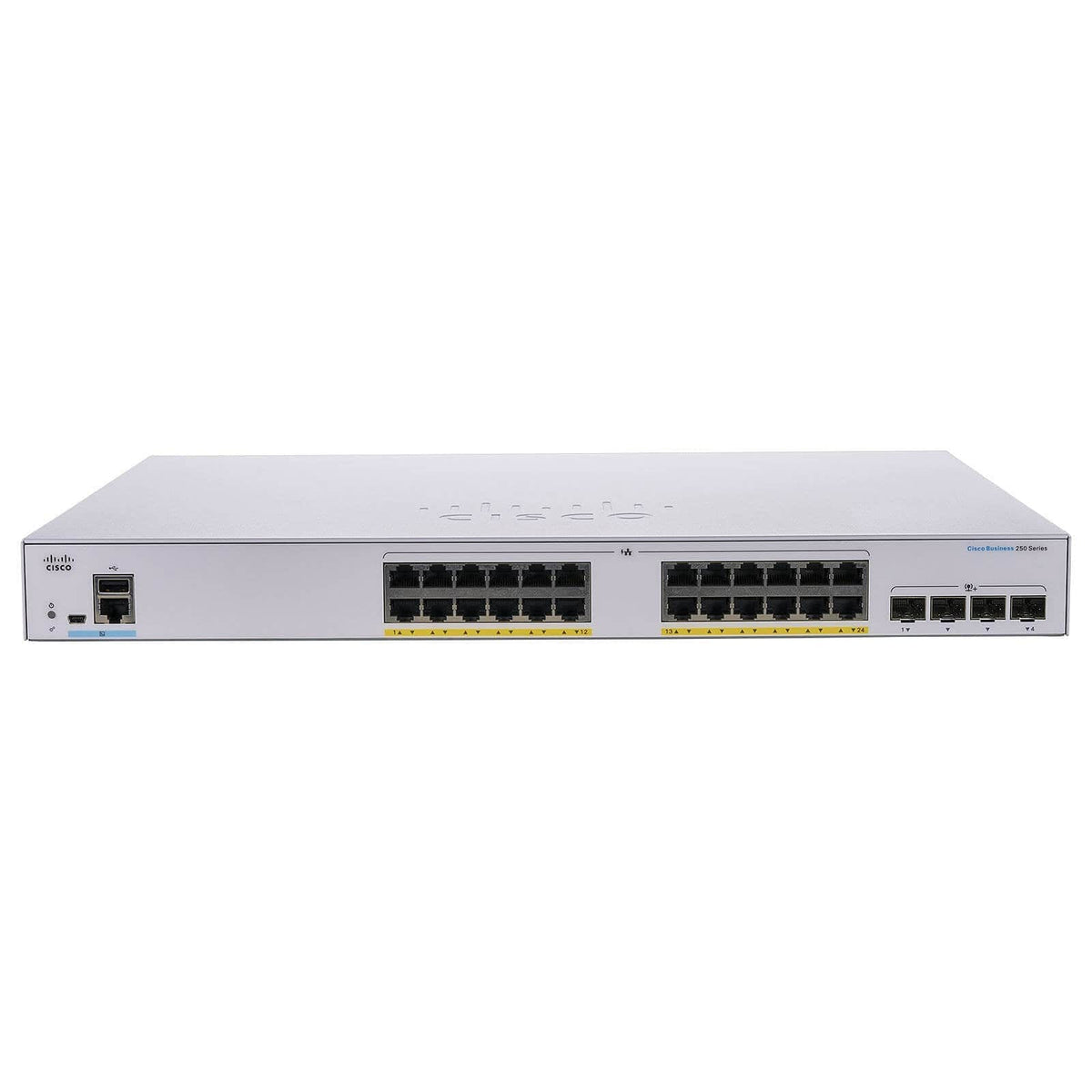 Cisco 24x 10/100/1000 Ethernet PoE+ ports and 195W PoE budget, 4x 1G SFP uplinks Switch - C1000-24P-4G-L Refurbished