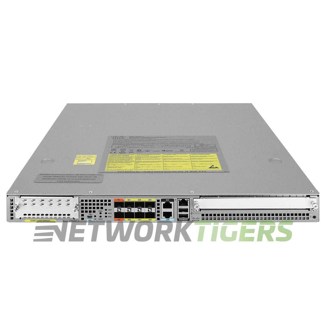 Cisco ASR1001-X 6x 1GB SFP 2x 10GB SFP+ 1x NIM Slot 1x SPA Slot Router
