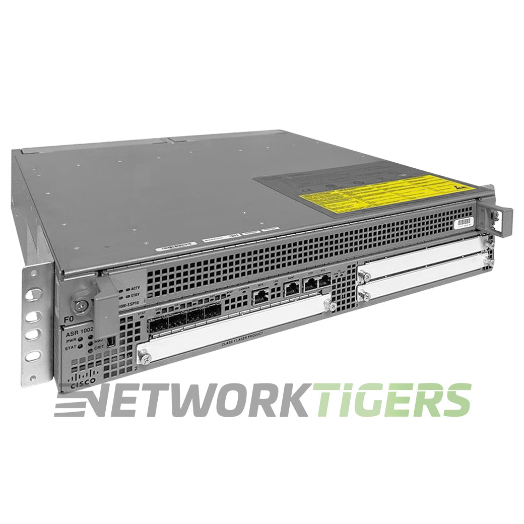 Cisco ASR1002-10G-VPN/K9 4x 1GB SFP 3x Open SPA Slot Router w/ ESP10