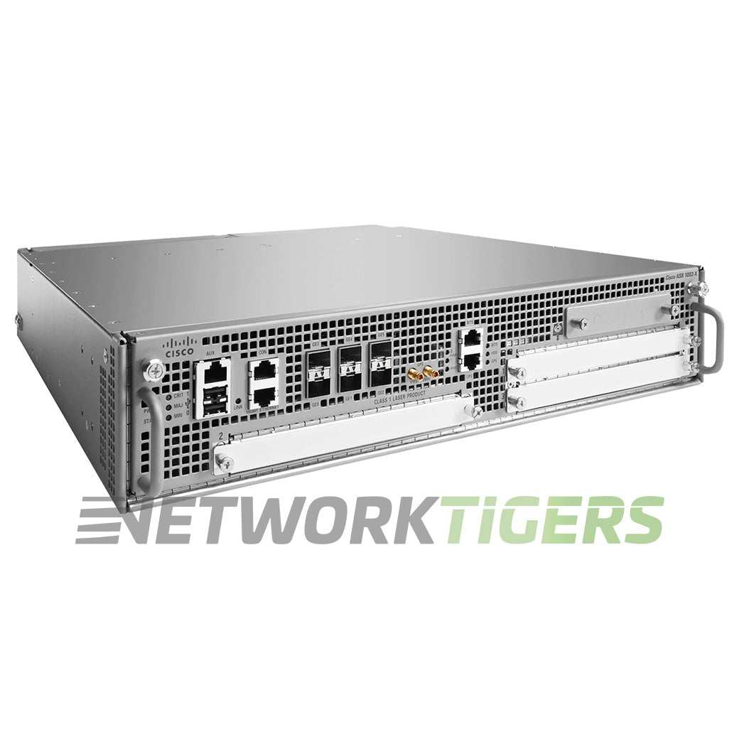 NEW Cisco ASR1002X-5G-SECK9 ASR 1000 Series 6x 1GB SFP 3x Open SPA Router