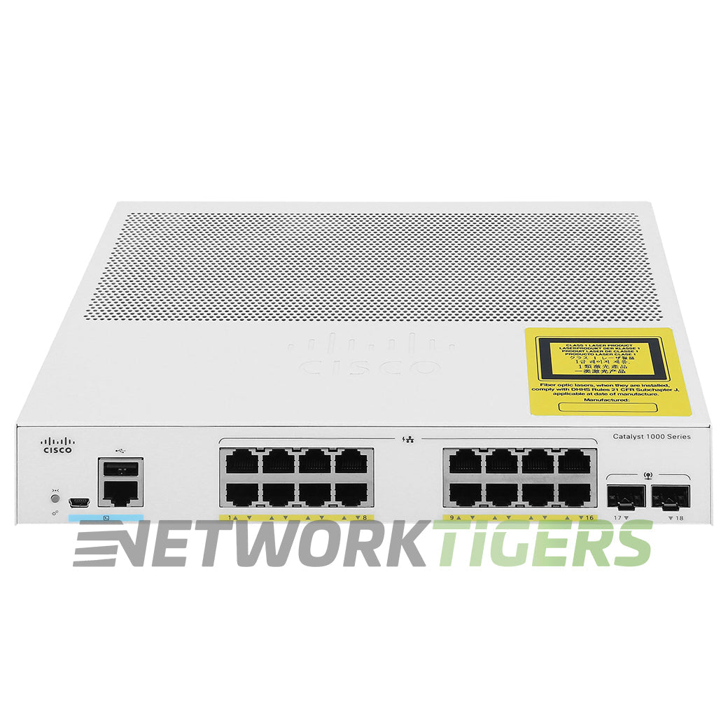 NEW Cisco C1000-16P-2G-L Catalyst 1000 16x 1GB PoE+ RJ45 2x 1GB SFP Switch