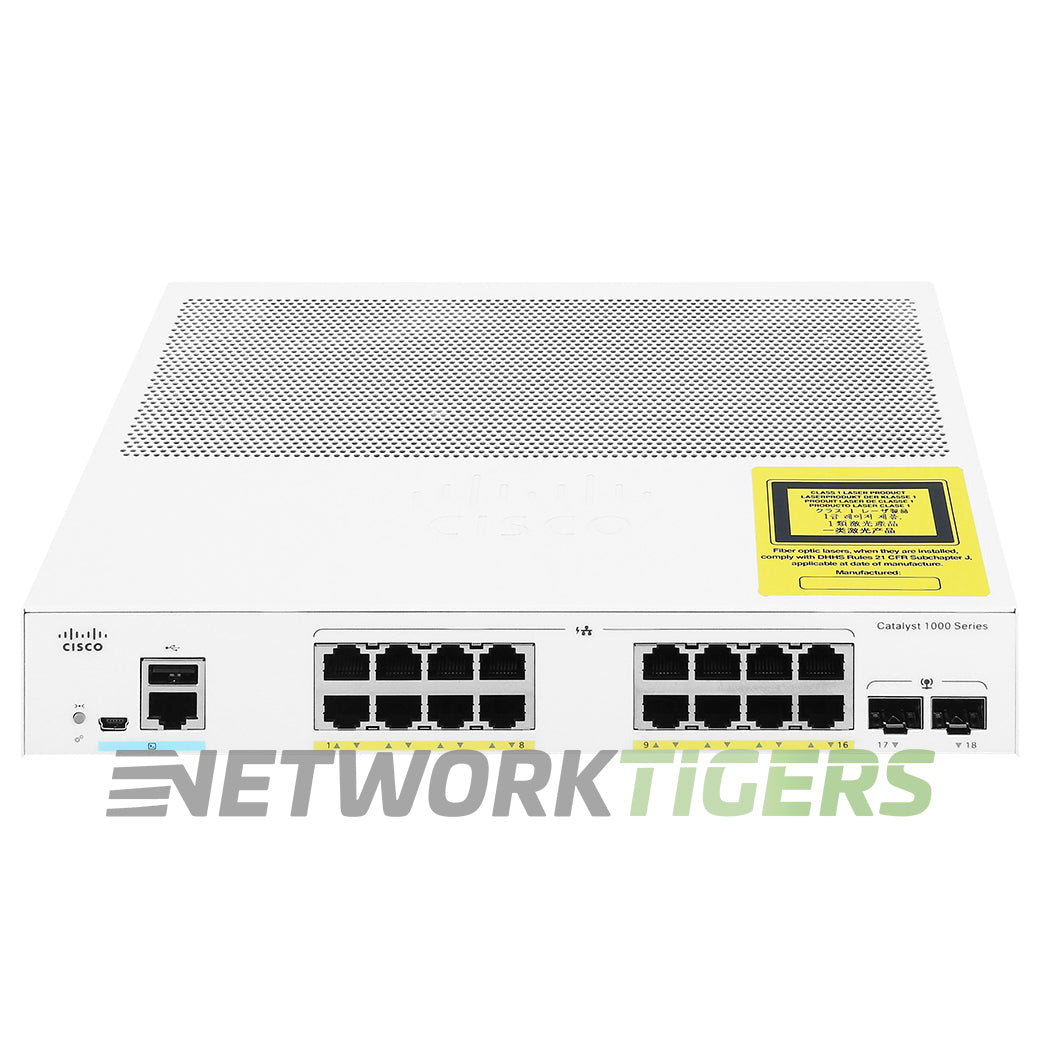 NEW Cisco C1000-16P-E-2G-L Catalyst 1000 16x 1GB PoE+ RJ45 2x 1GB SFP Switch