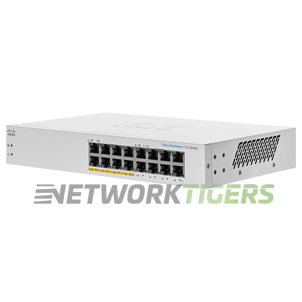 Cisco CBS110-16PP-NA Business 110 Series 16x 1GB (8x PoE) RJ45 Switch