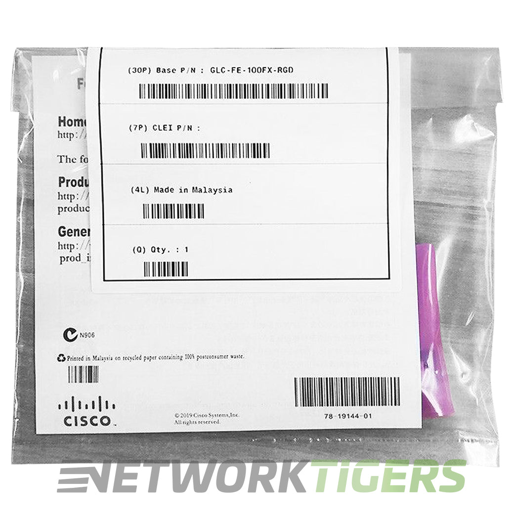 NEW Cisco GLC-FE-100FX-RGD 100Mbps BASE-FX MMF LC Ruggedized SFP Transceiver