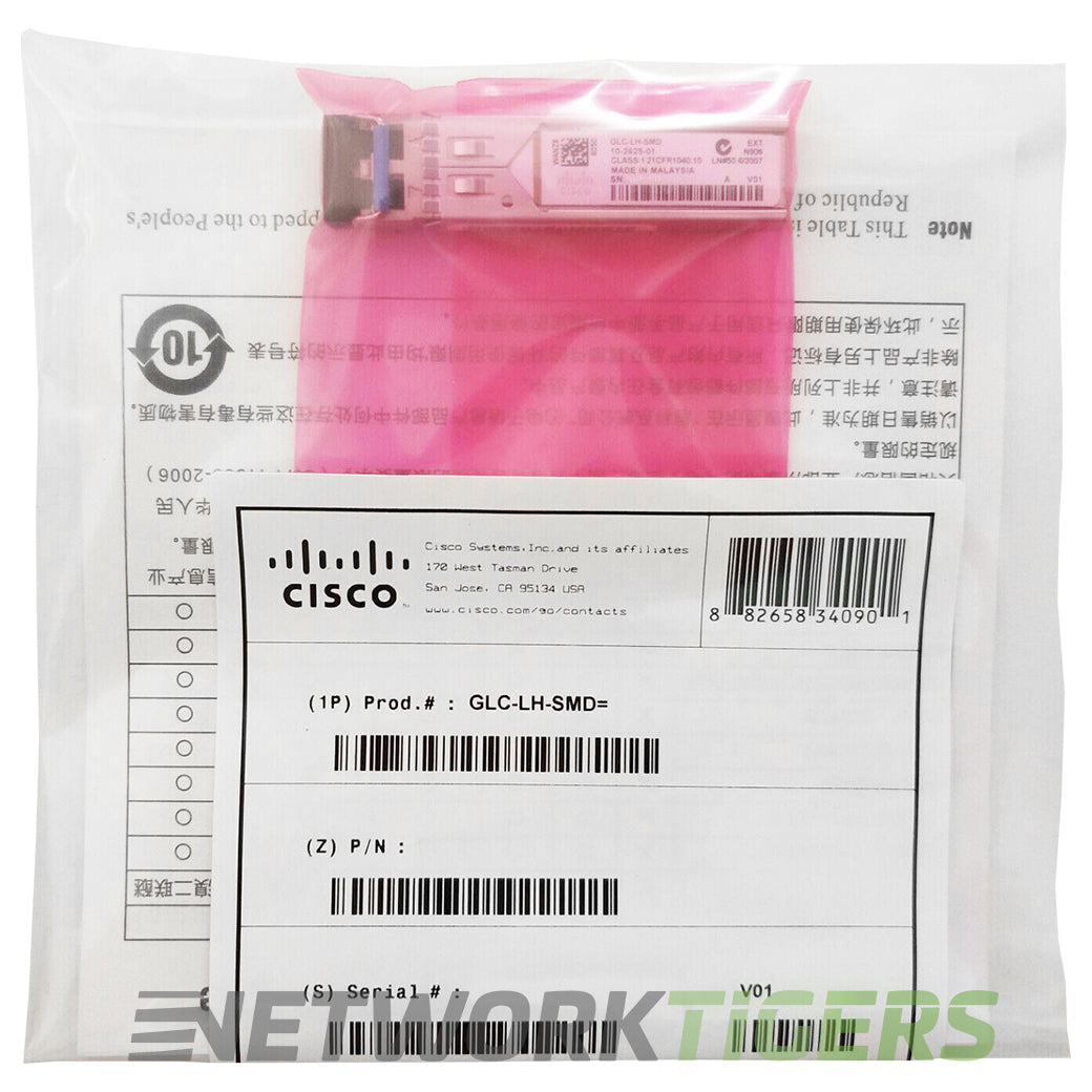 NEW Cisco GLC-LH-SMD 1GB BASE-LX/LH 1310nm SMF SFP Transceiver w/ DOM