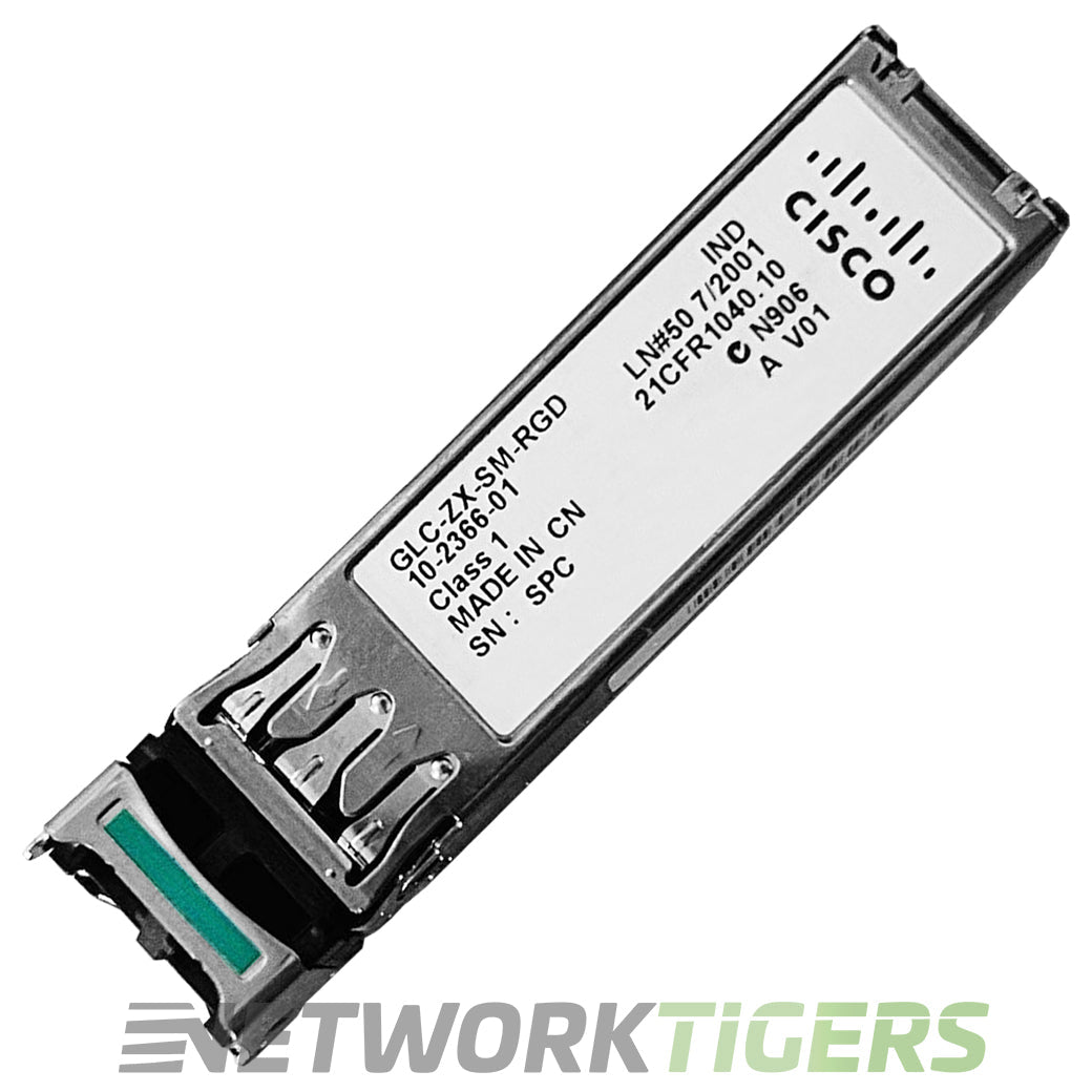 Cisco GLC-ZX-SM-RGD 1GB BASE-ZX 1550nm 80km LC SMF SFP Transceiver