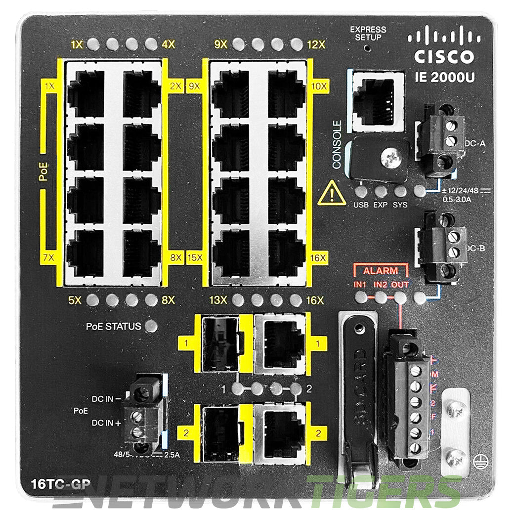 NEW Cisco IE-2000U-16TC-GP IE 2000U Series 16x FE RJ-45 2x 1GB Combo Switch