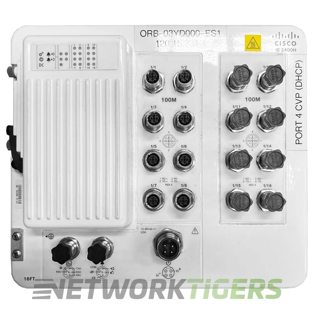 NEW Cisco IE-3400H-16FT-E Catalyst IE3400 HD 16x FE M12 Switch