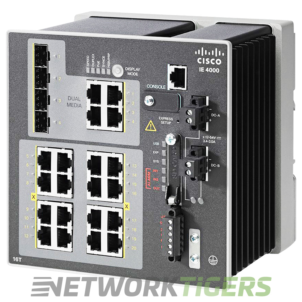 NEW Cisco IE-4000-16GT4G-E IE 4000 Series 16x 1GB RJ45 4x 1GB Combo (DC) Switch