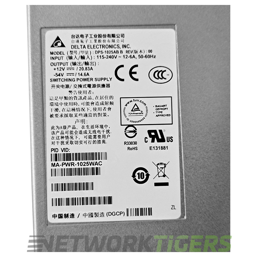 Cisco Meraki MS250 Series MA-PWR-1025WAC 1025W AC Switch Power Supply